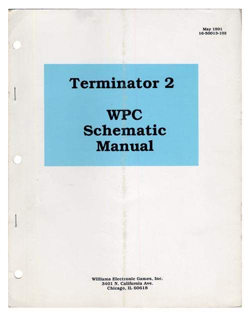TERMINATOR 2 (Williams) Schematic Manual
