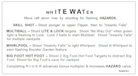 WHITE WATER (Williams) instruction card