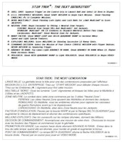STAR TREK NEXT GEN (WMS) Score Card