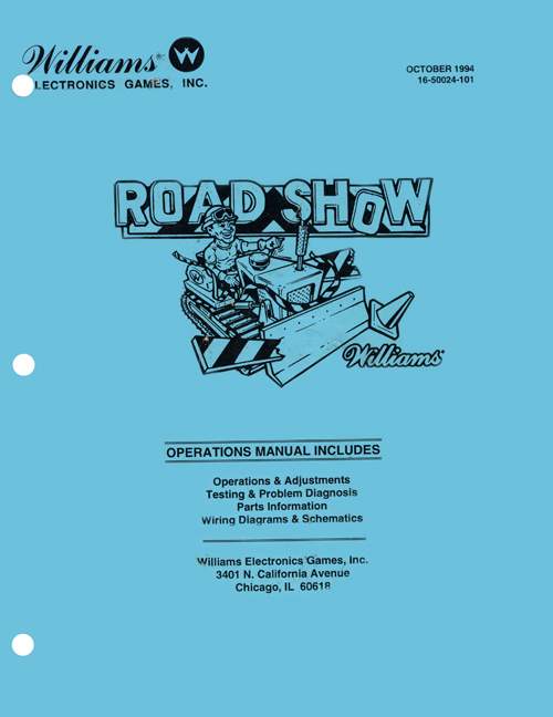 ROAD SHOW (Williams) Manual-Instruction - Original