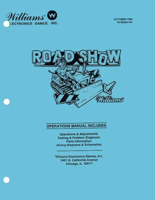 ROAD SHOW (Williams) Manual-Instruction - Original