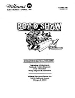 ROAD SHOW (Williams) Manual-Instruction - Reprint