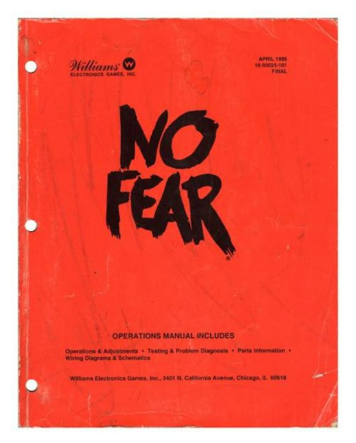 NO FEAR (Williams) Operations Manual- Original