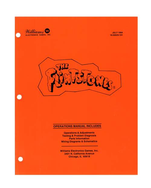 FLINTSTONES (Williams) Manual