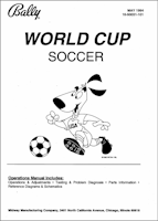 WORLD CUP SOCCER (Bally) Manual - Reprint