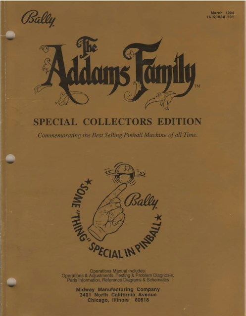 ADDAMS FAMILY GOLD (Bally) Manual operations