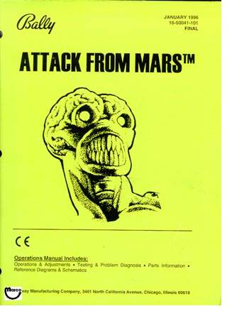 ATTACK FROM MARS (Bally) Manual - Original