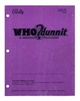 WHO DUNNIT (Bally) Manual