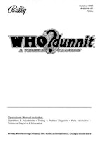 WHO DUNNIT (Bally) Manual