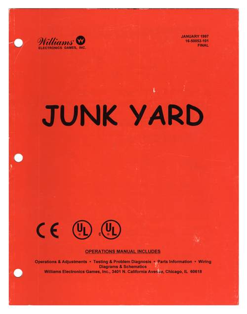 JUNKYARD (Williams) Manual - Original