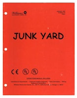 JUNKYARD (Williams) Manual - Original