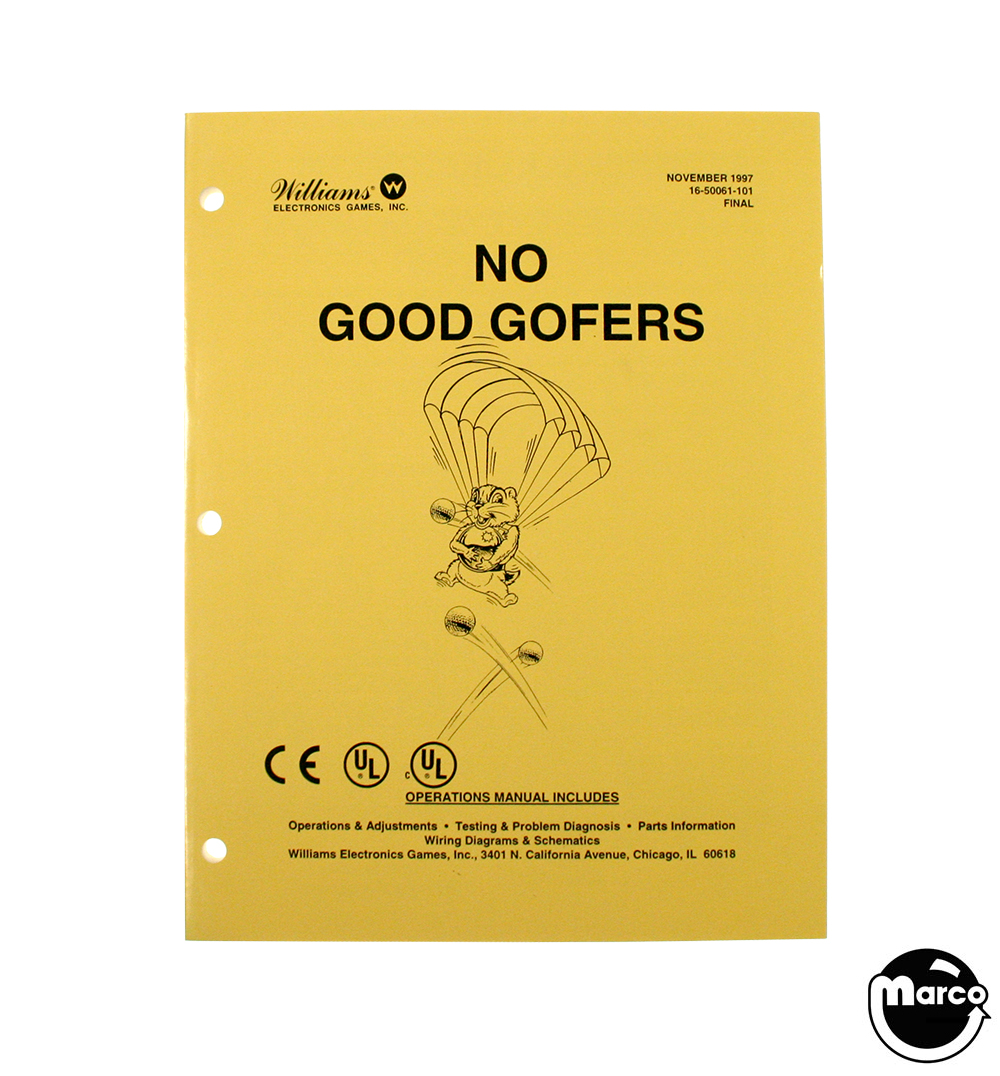 NO GOOD GOFERS (Williams) Manual - Original