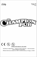 CHAMPION PUB (Bally) Manual - Original