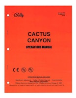 CACTUS CANYON (Bally) Manual Reprint