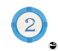 Pop bumper cap deco dome blue '2' blue