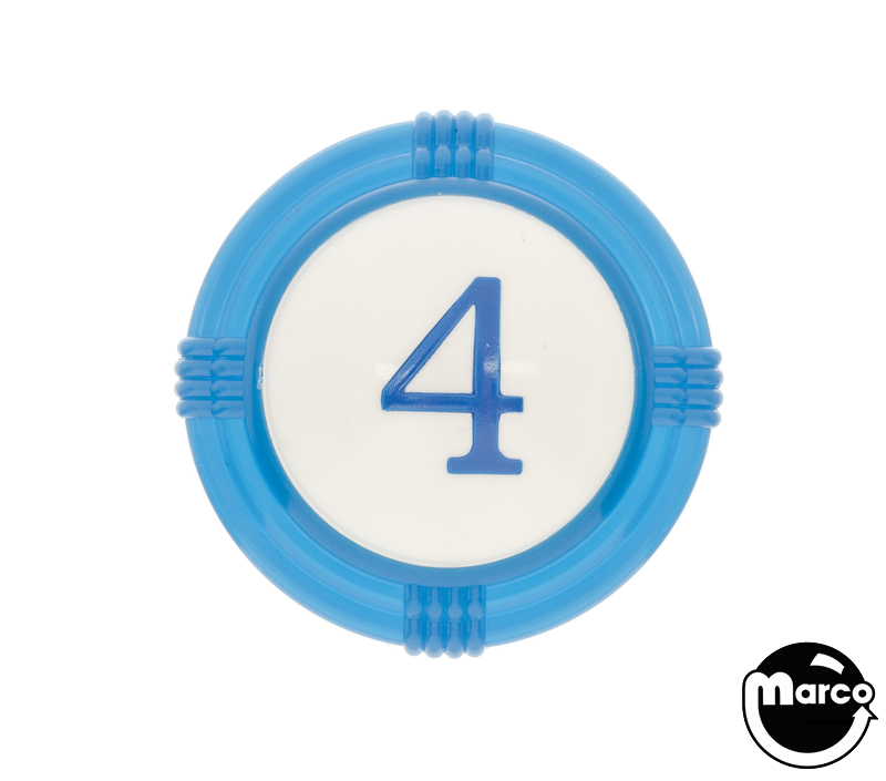 Pop bumper cap deco dome blue '4' blue