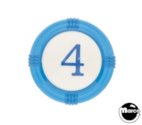 Pop bumper cap deco dome blue '4' blue
