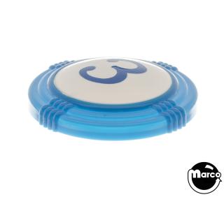 Pop bumper cap deco dome blue '3' blue