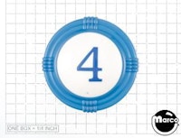 Pop bumper cap deco dome blue '4' blue