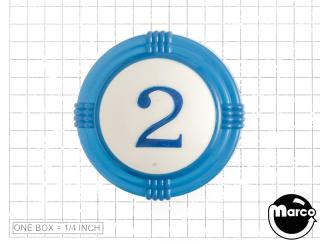 Pop bumper cap deco dome yellow '5 Points' blue
