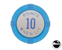 Pop bumper cap deco dome blue 'Points 10 When Lit' blue