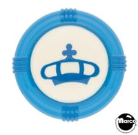 Pop bumper cap deco dome blue 'Crown' blue