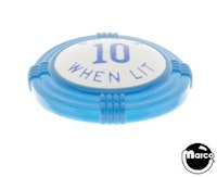 Pop bumper cap deco dome blue 'Points 10 When Lit' blue