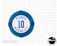 Pop bumper cap deco dome blue 'Points 10 When Lit' blue