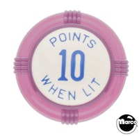 Pop bumper cap deco dome purple 'Points 10 When Lit' blue