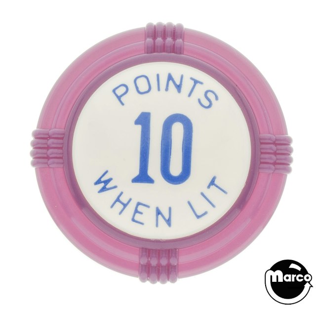 Pop bumper cap deco dome purple 'Points 10 When Lit' blue