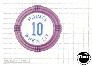 Pop bumper cap deco dome purple 'Points 10 When Lit' blue