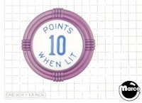 Pop bumper cap deco dome purple 'Points 10 When Lit' blue