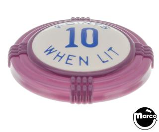 Pop bumper cap deco dome purple 'Points 10 When Lit' blue