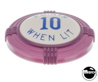Pop bumper cap deco dome purple 'Points 10 When Lit' blue