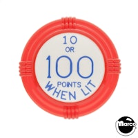 Pop bumper cap deco dome red '10 or 100 Points When Lit' blu
