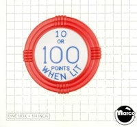 Pop bumper cap deco dome red '10 or 100 Points When Lit' blu