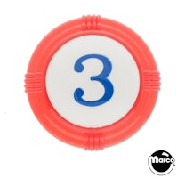 Pop bumper cap deco dome red '3' blue