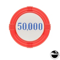 Pop bumper cap deco dome red '50,000' blue