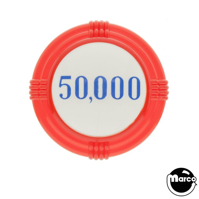 Pop bumper cap deco dome red '50,000' blue