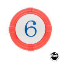 Pop bumper cap deco dome red '6' blue