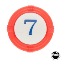 Pop bumper cap deco dome red '7' blue