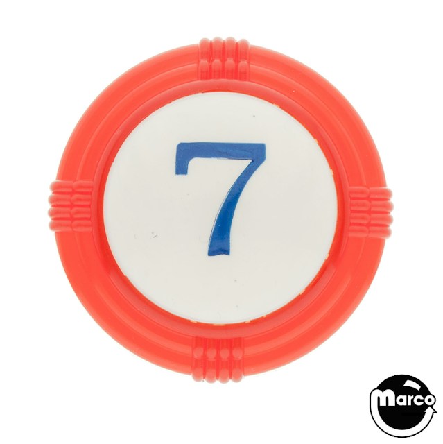 Pop bumper cap deco dome red '7' blue