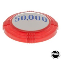 Pop bumper cap deco dome red '50,000' blue