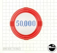 Pop bumper cap deco dome red '50,000' blue