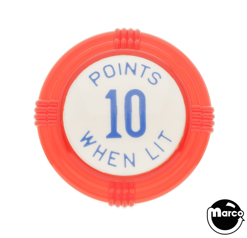 Pop bumper cap deco dome red 'Points 10 When Lit' blue