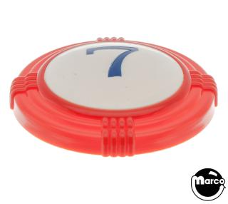 Pop bumper cap deco dome red '7' blue