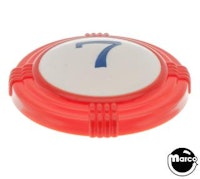 Pop bumper cap deco dome red '7' blue