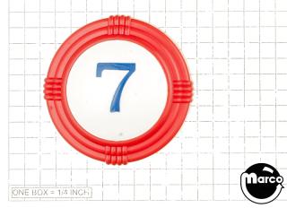 Pop bumper cap deco dome red '7' blue