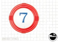 Pop bumper cap deco dome red '7' blue