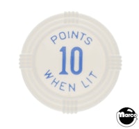 Pop bumper cap deco dome white 'Points 10 When Lit' blue